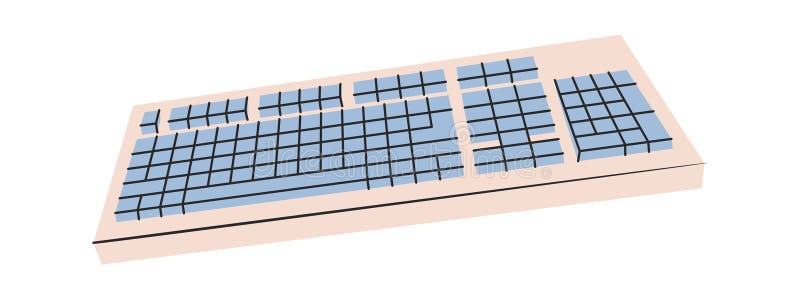 Computer keyboard personal gaming accessory vector illustration