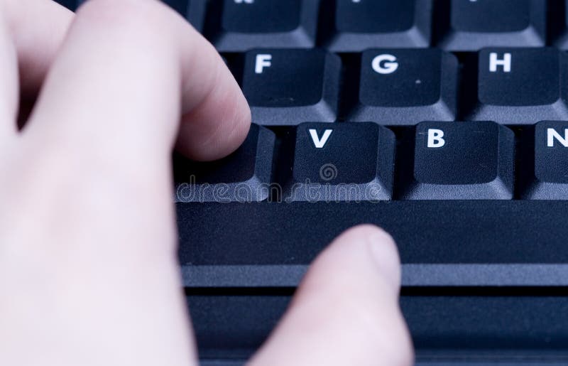 Computer keyboard typing