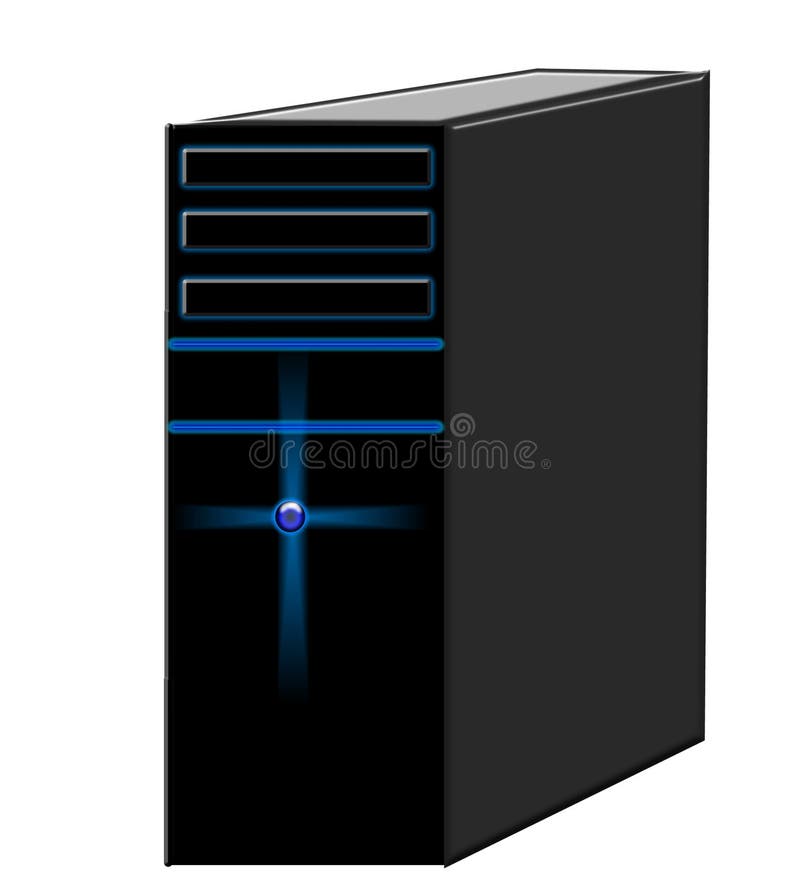 Computer-Kontrollturm lizenzfreie abbildung