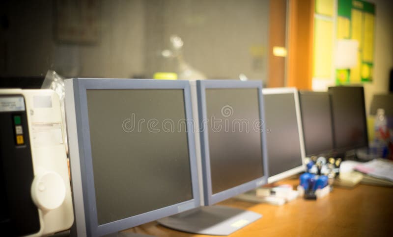 Computer Lab in the office stock image Computer Lab in the office stock image