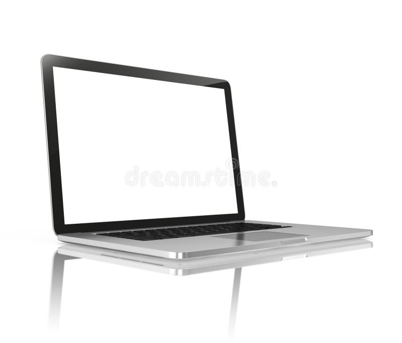 Computer laptop 3d gol royalty free illustration