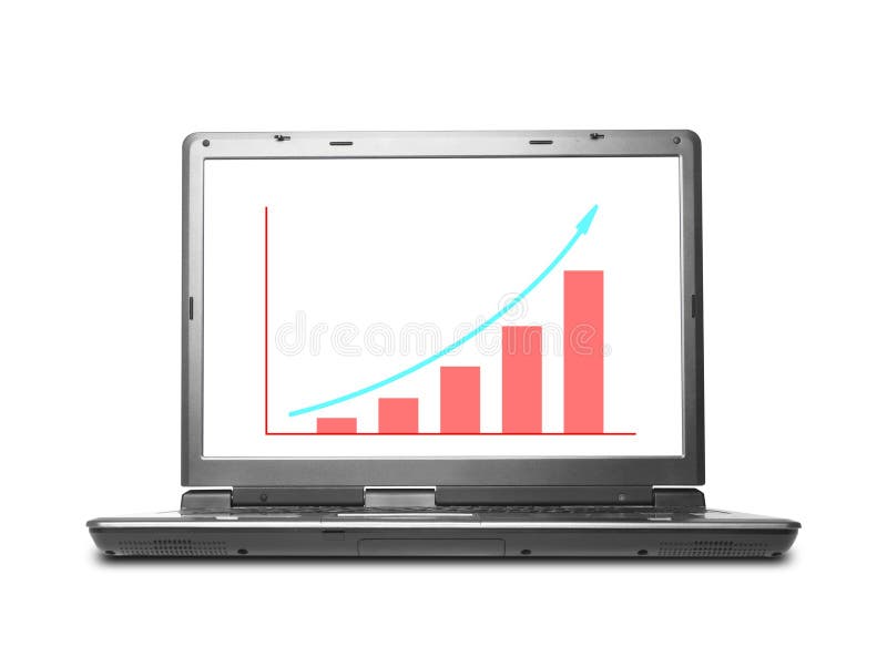 Computer Laptop Financial Graph vector illustration Computer Laptop Financial Graph vector illustration