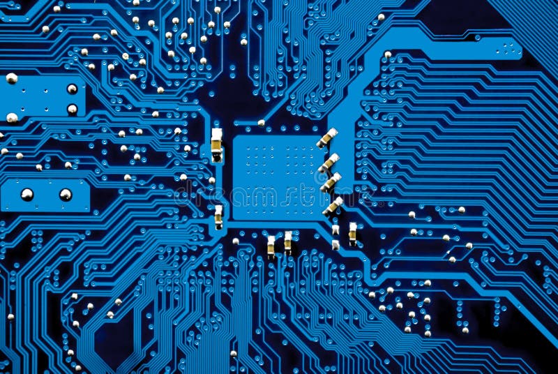 Computadora circuito alguno resistencias en medio.