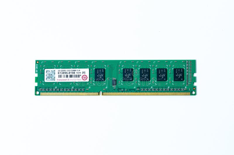 Computer Memory Card Close Up Memory Socket on Board Computer Server