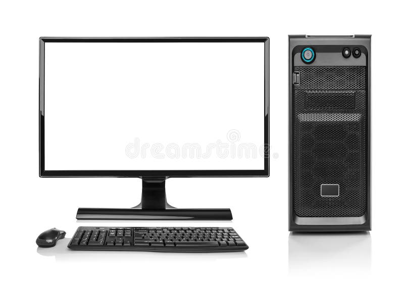 Computer moderno di desktop pc isolato