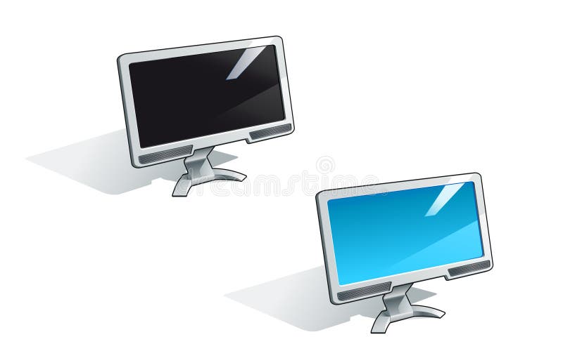 Computer monitor stock illustration