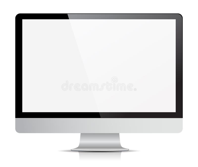 Computer Monitor Display Isolated vector illustration