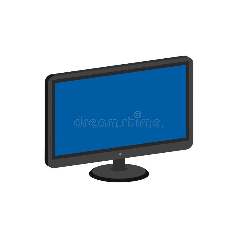 Computer monitor, display symbol. Flat Isometric Icon or Logo. vector illustration Computer monitor, display symbol. Flat Isometric Icon or Logo. vector illustration