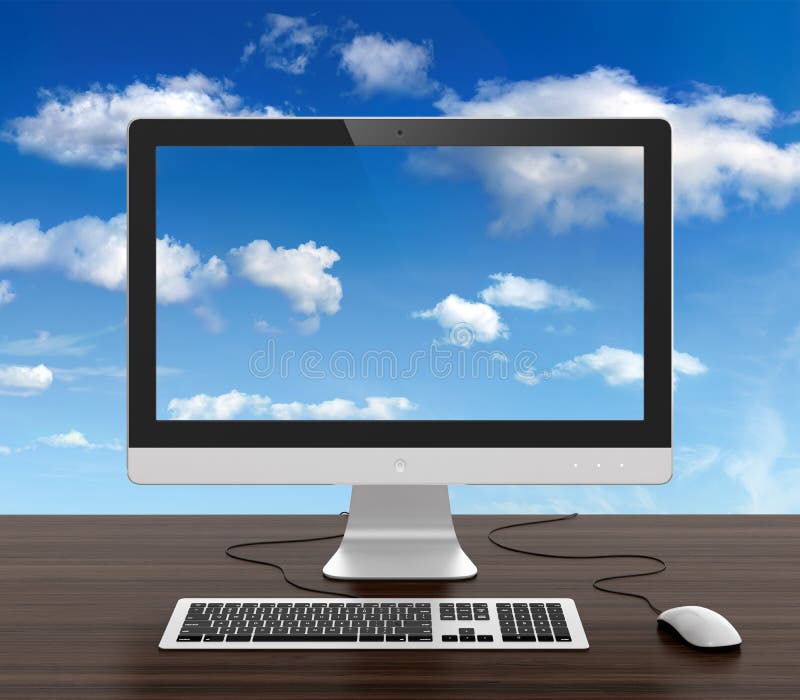 Computer monitor royalty free illustration