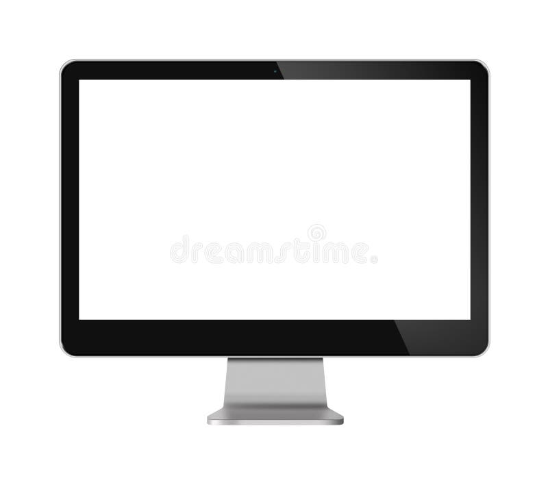 Počítačový Monitor LCD Obrazovkou na bílém pozadí.