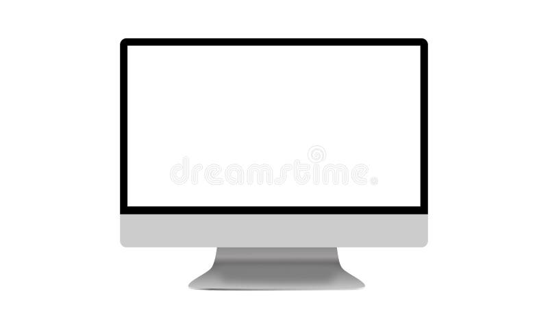 Computer Monitor, like mac with blank screen. Film, graphic. vector illustration vector illustration