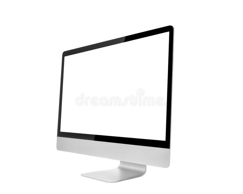 Computer Monitor, like mac with blank screen. royalty free stock image