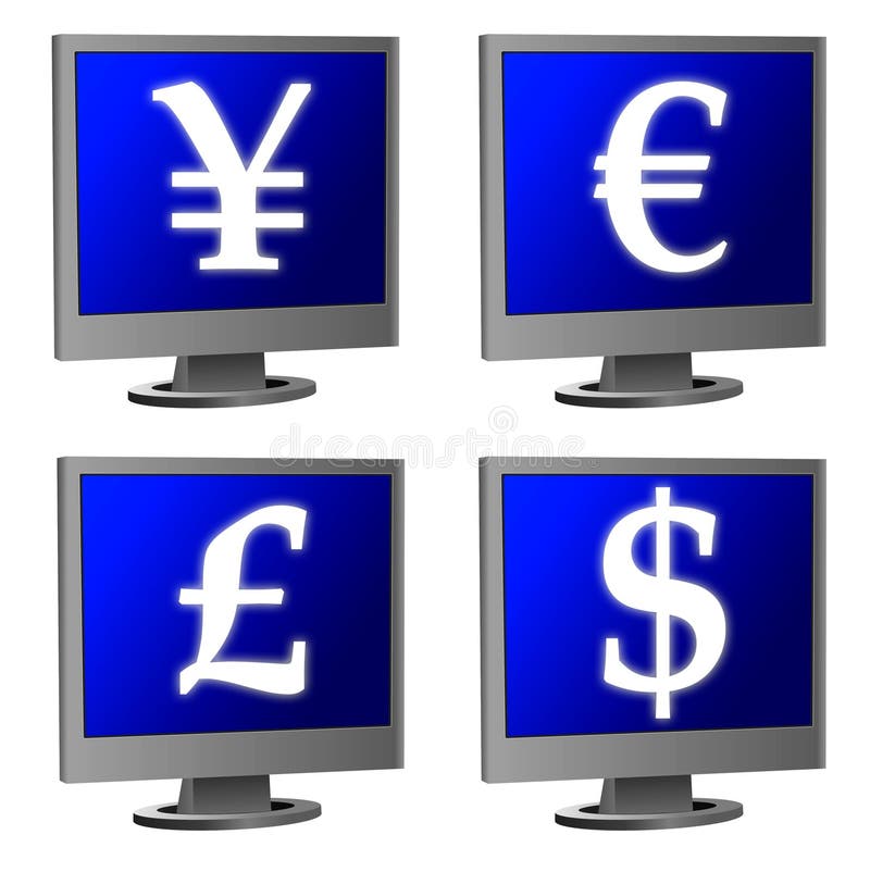 Computer monitor money sign