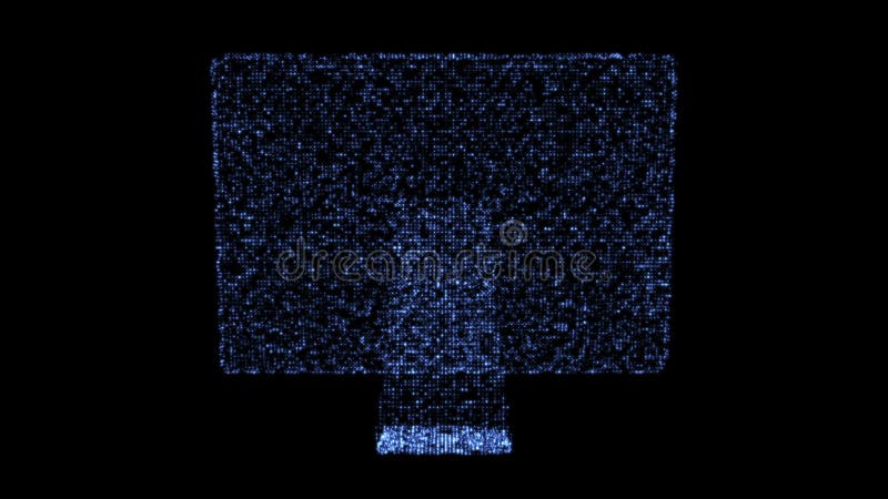 Computer monitor revovling stock illustration