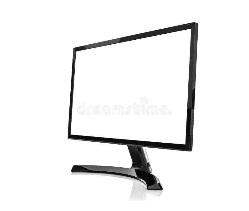 Computer Monitor or Tv Set. Isolated on White Background. Stock Image