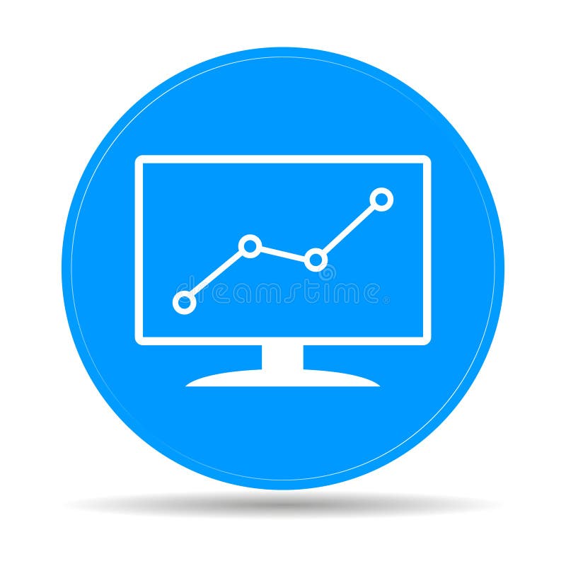 Computer monitors with different graphs stock illustration