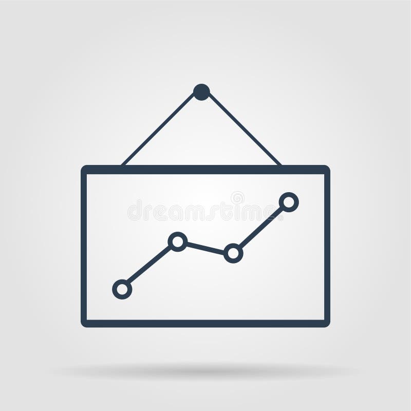 Computer monitors with different graphs stock illustration