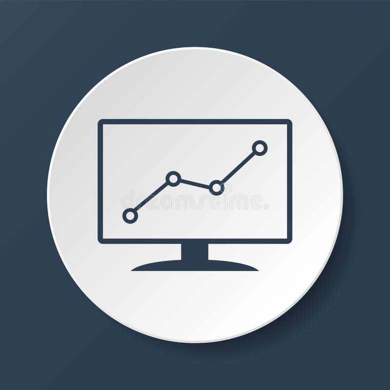 Computer monitors with different graphs vector illustration