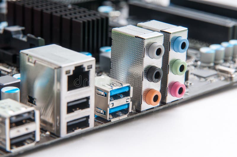 Computer motherboard detail royalty free stock photography