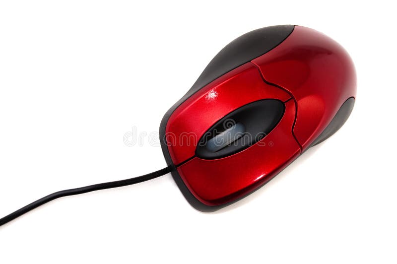 Black and Silver Wired Optical Computer Mouse Stock Photo Image of