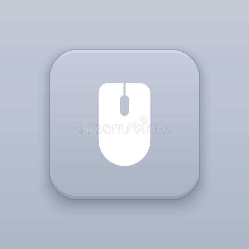 Computer mouse button, best vector royalty free illustration