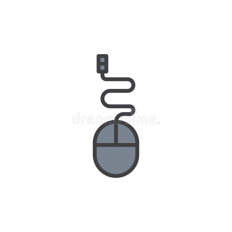 Computer mouse filled outline icon vector illustration Computer mouse filled outline icon vector illustration