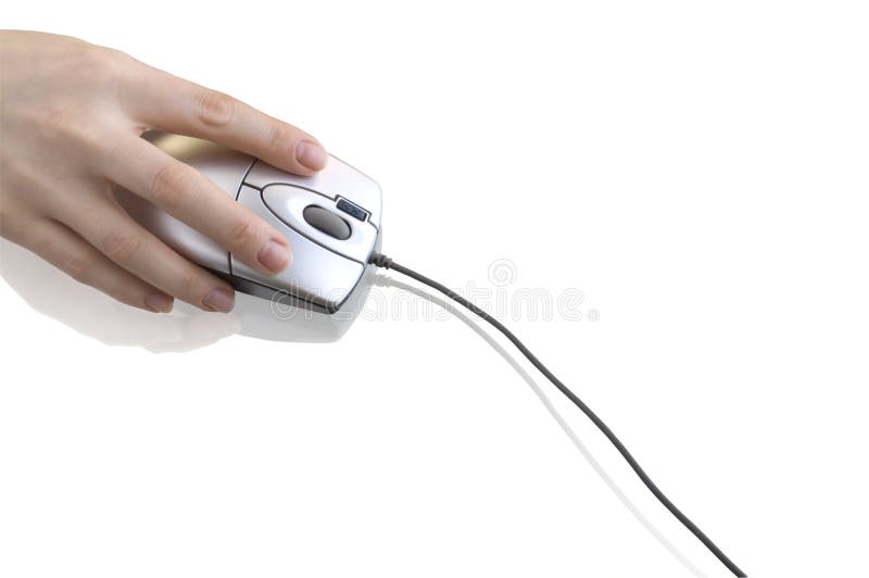 Computer mouse in hand