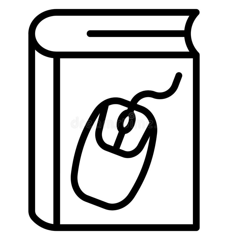 Computer Mouse Isolated Line Vector Icon that can be easily modified or edited. stock illustration