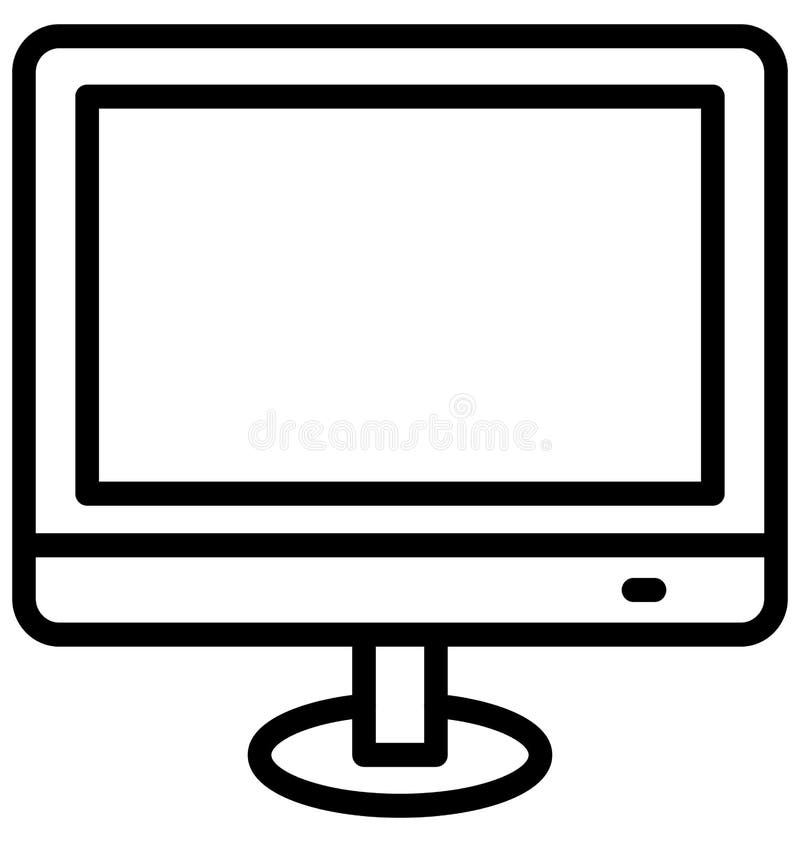 Computer, mouse, Line Isolated Vector Icon That can be easily modified or edit stock illustration