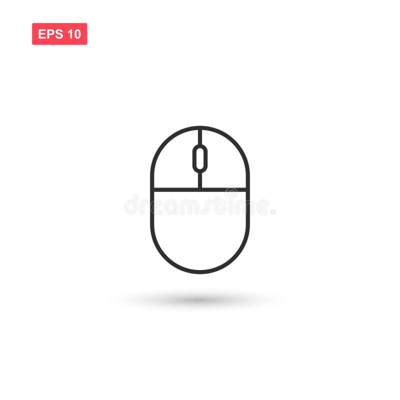 Computer mouse vector icon isolated 1 stock illustration