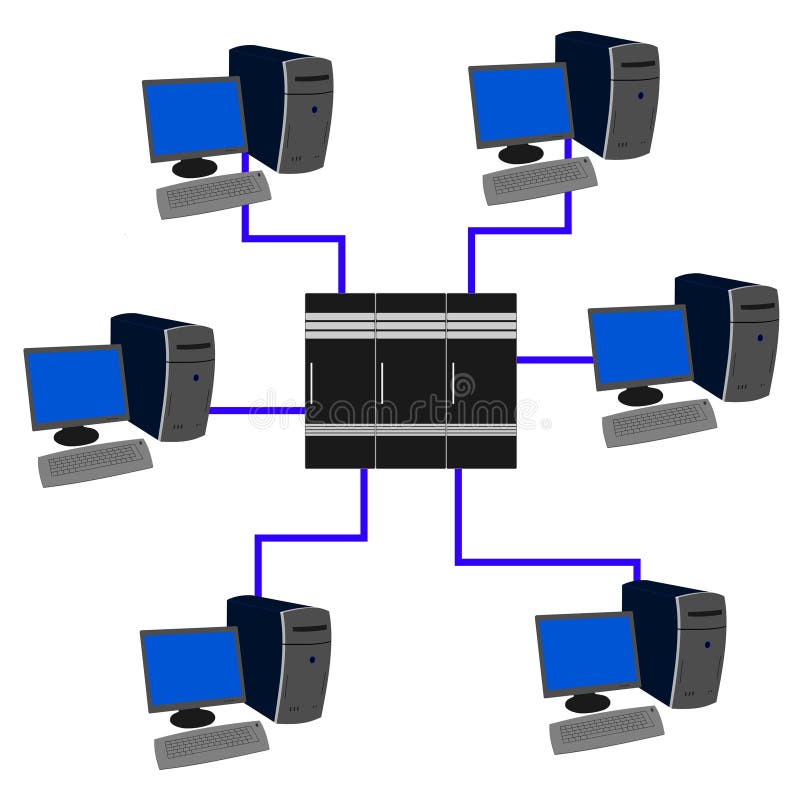 Computer network vector illustration