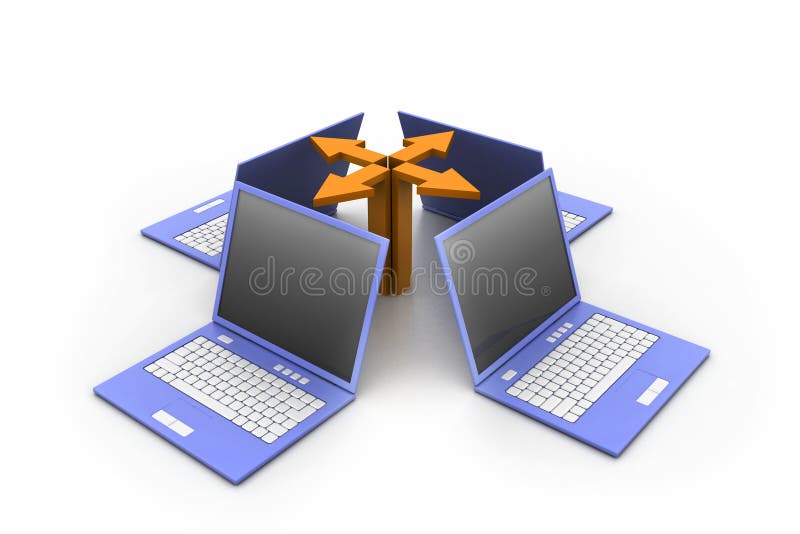Computer network royalty free illustration