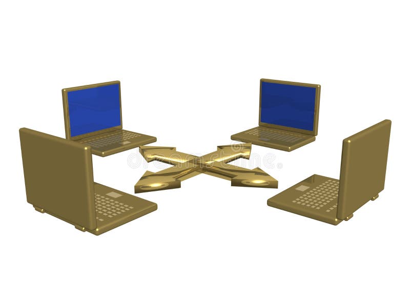 Computer network vector illustration