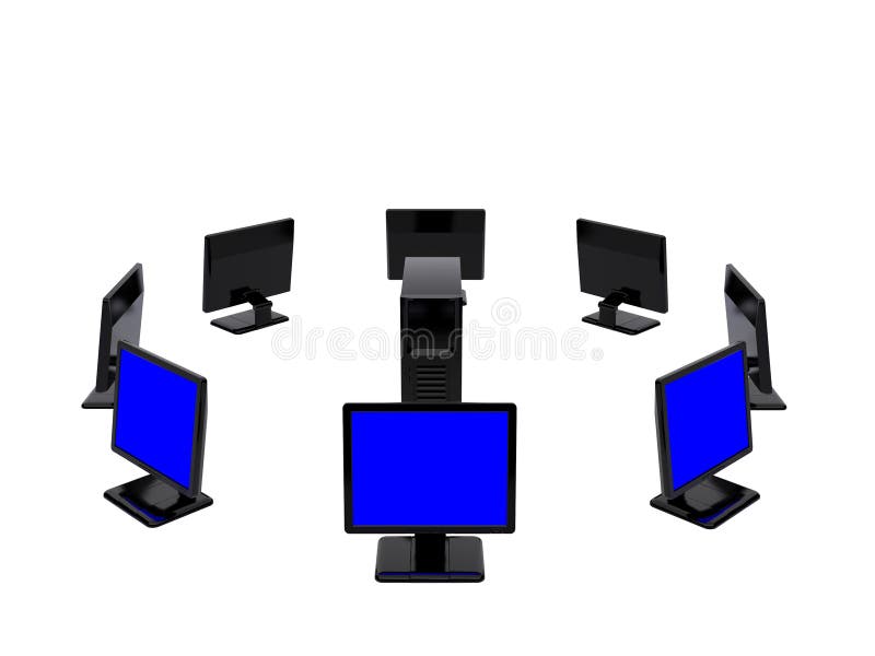 Computer network stock illustration