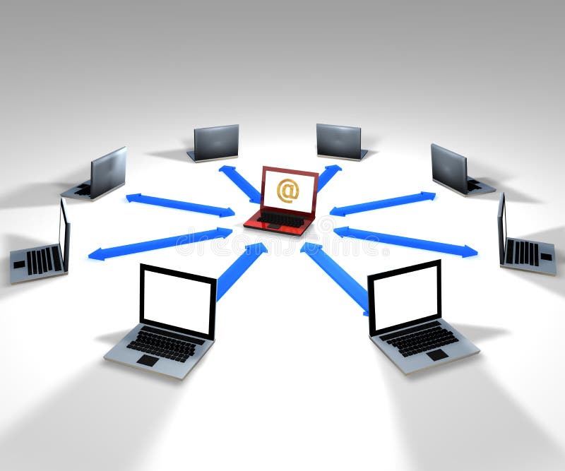 Computer network stock illustration