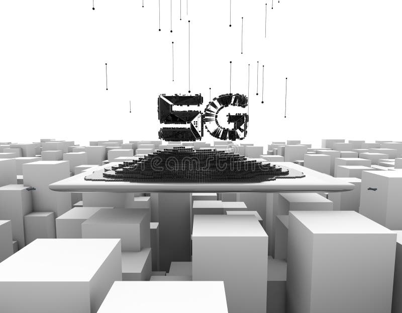 Computer Network Digital Technology, Financial Data Transmission, 5G, Internet Finance stock illustration