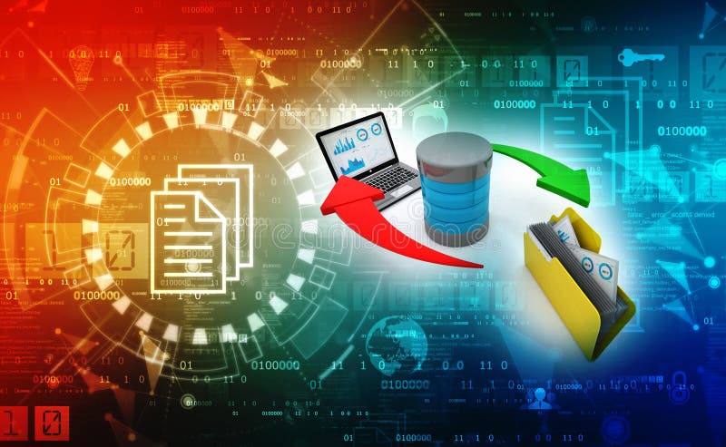 Computer Network, Internet Communication Concept stock illustration