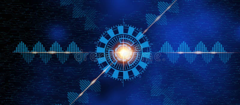 Computer network security protect and secure your data concept stock illustration