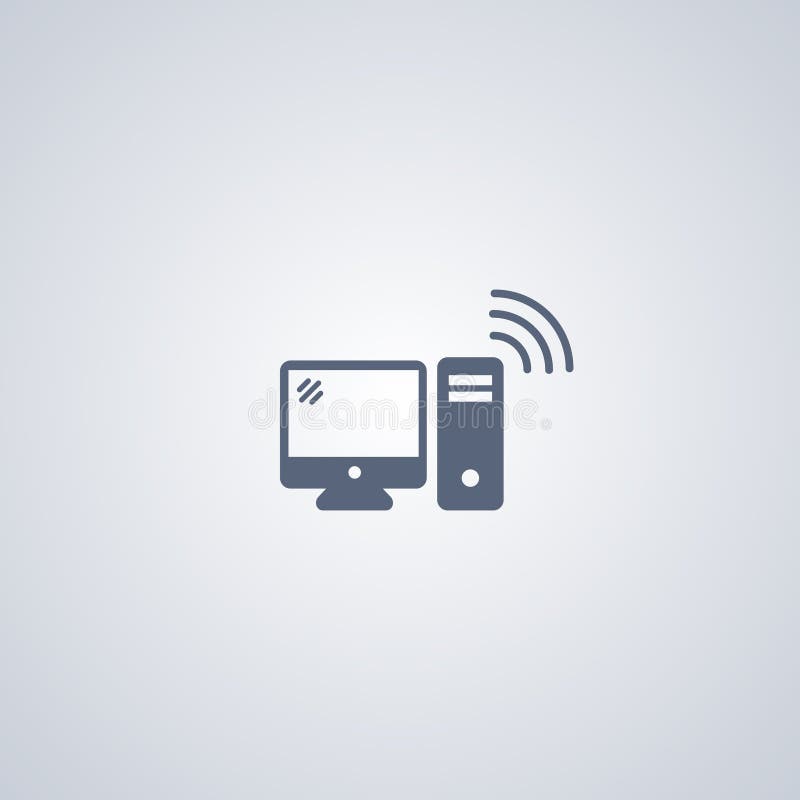 Computer network, vector best flat icon stock illustration