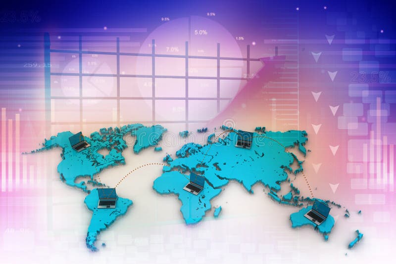 Computer Networking royalty free illustration