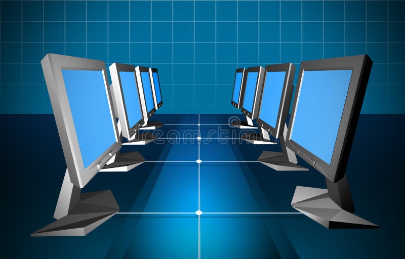 Computer networking concept stock illustration