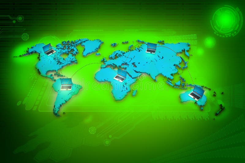 Computer Networking stock illustration