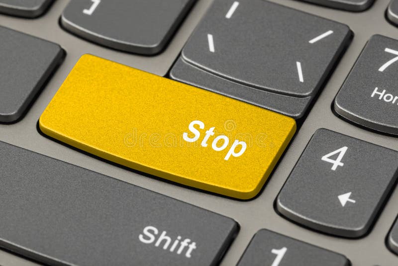 Computer Notebook Keyboard with Stop Key Stock Image Image of digital