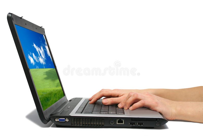 Computer portatile fotografie stock libere da diritti Computer portatile fotografie stock libere da diritti