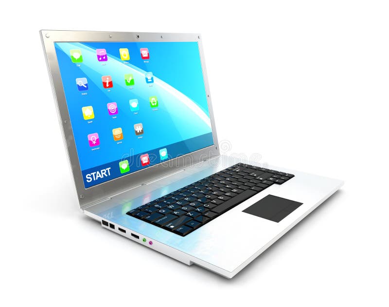 computer portatile 3d illustrazione di stock computer portatile 3d illustrazione di stock