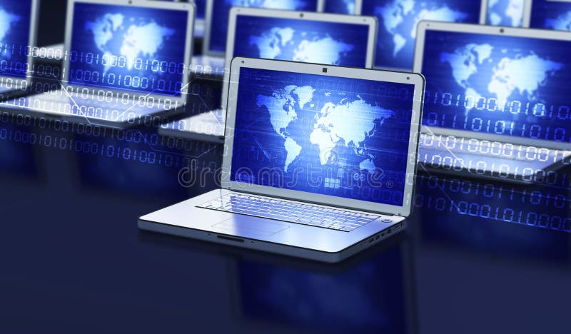 Computer portatile del Internet royalty illustrazione gratis Computer portatile del Internet royalty illustrazione gratis