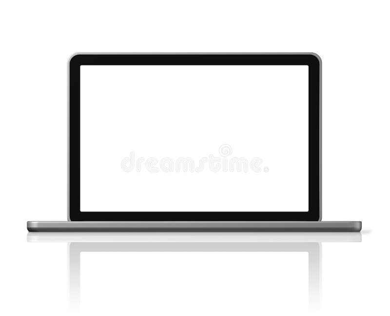 Computer portatile isolato su bianco illustrazione di stock