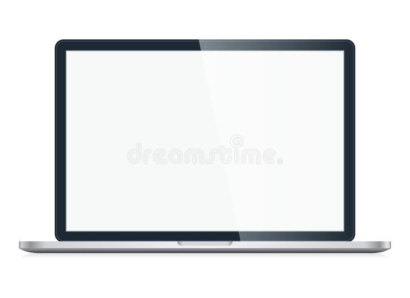 Computer portatile isolato su priorità bassa bianca royalty illustrazione gratis