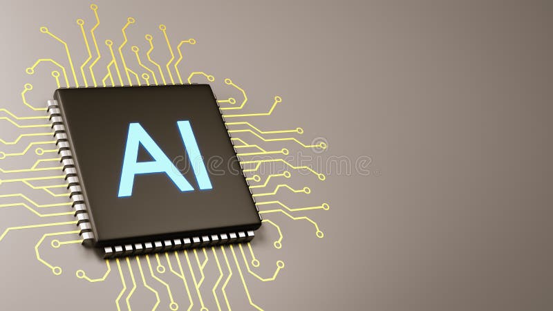 Computer Processor Artificial Intelligence Concept vector illustration