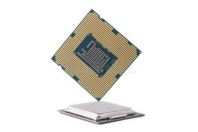 Computer Processor Chips white background